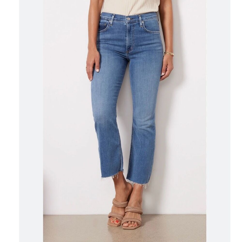Citizens of Humanity Women's Mid Rise Cropped Boot Jeans Size 29 Blue